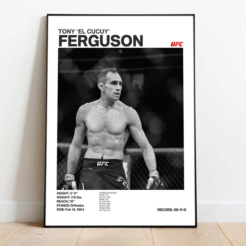 Black and White Boxing Legends ILIA TOPURIA Canvas Poster Boxing Fighting Canvas Print Painting Wall Decor for Gym Home Decor