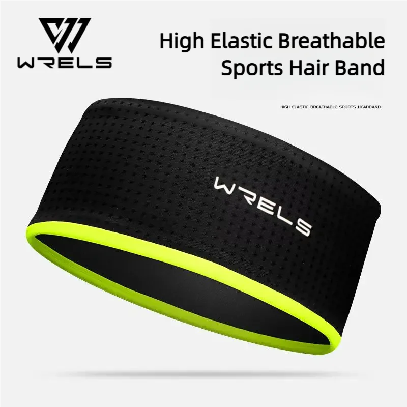 WRELS Sports Headband Sweatband Elastic Gym Fitness Running Basketball Yoga Breathable Quick-dry Absorbent  Widen Hairband