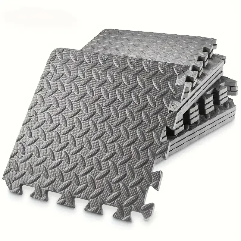 16-Piece EVA Foam Interlocking Fitness Mat Anti-Slip and Shock-Absorbing Exercise Mat Portable Yoga Mat Fitness Essential