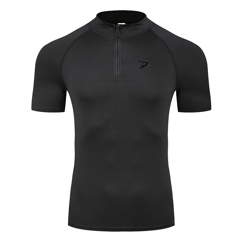 Men Running Compression Short Sleeve Sport Tee Gym Fitness Sportshirts Male Jogging Sportswear Homme Athletic Shirt Tops