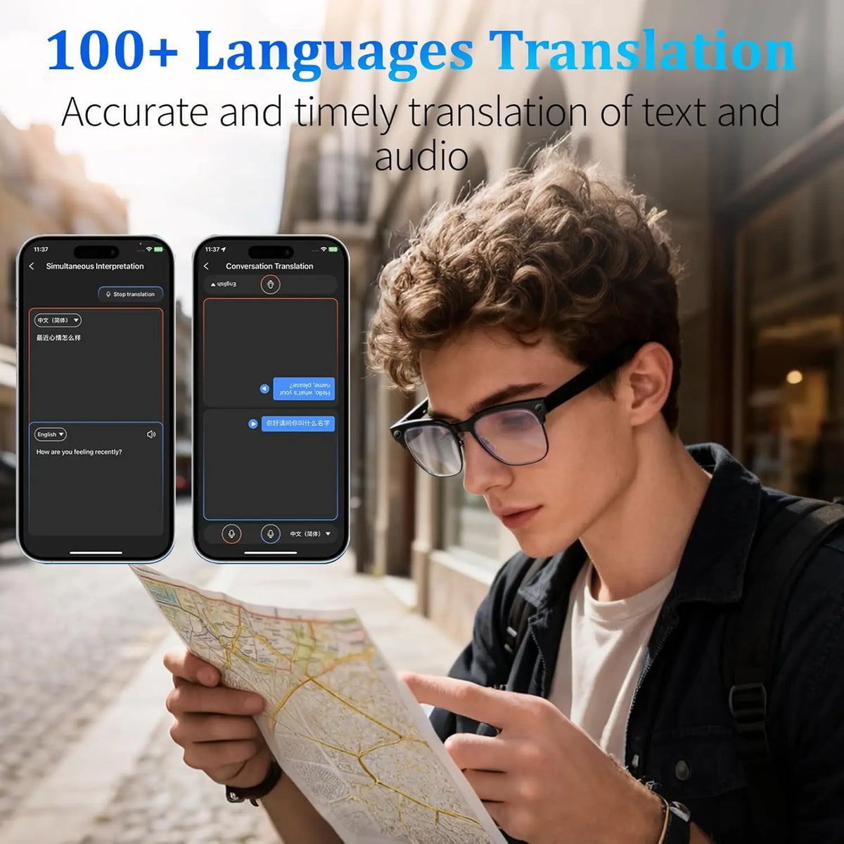 New Business 4K HD Color Change AI Smart Glasses 800W Pixel Camera 1080P Video AI Chat Music Player Call AI Sports Glasses Men