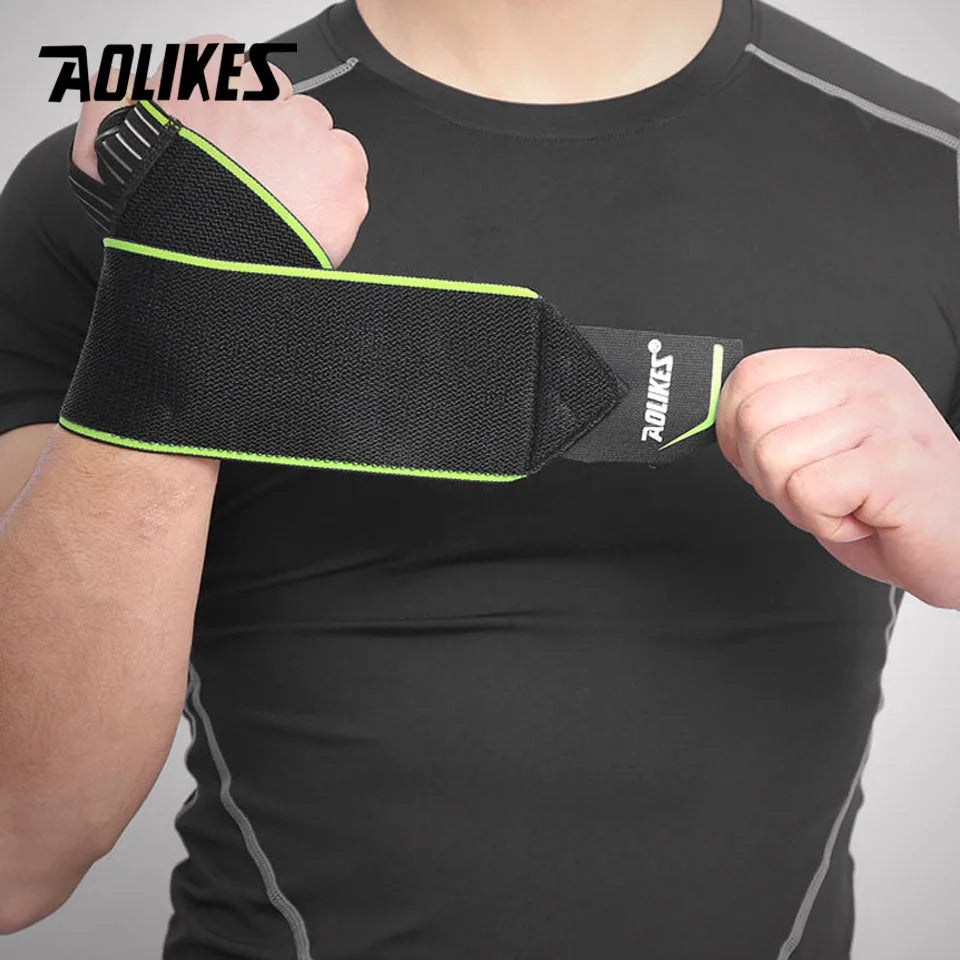 AOLIKES 1 Pair Wrist Brace with Thumb Support Wrist Compression Straps for Workouts, Gymnastics, Weightlifting, Men, Women