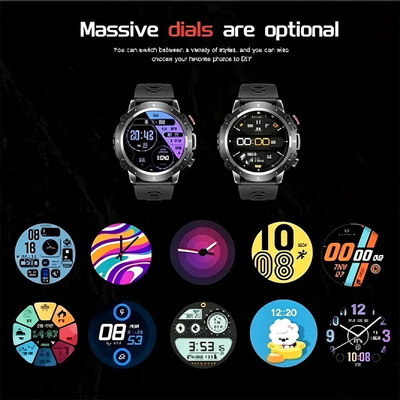 New Full-Touchscreen HD Sports Smartwatch, Unisex, with Call/Message Alerts,  Watch Faces, Multiple Sports Modes, Music Playback. Suitable for Android & IPhone, Ideal Gift for Everyone