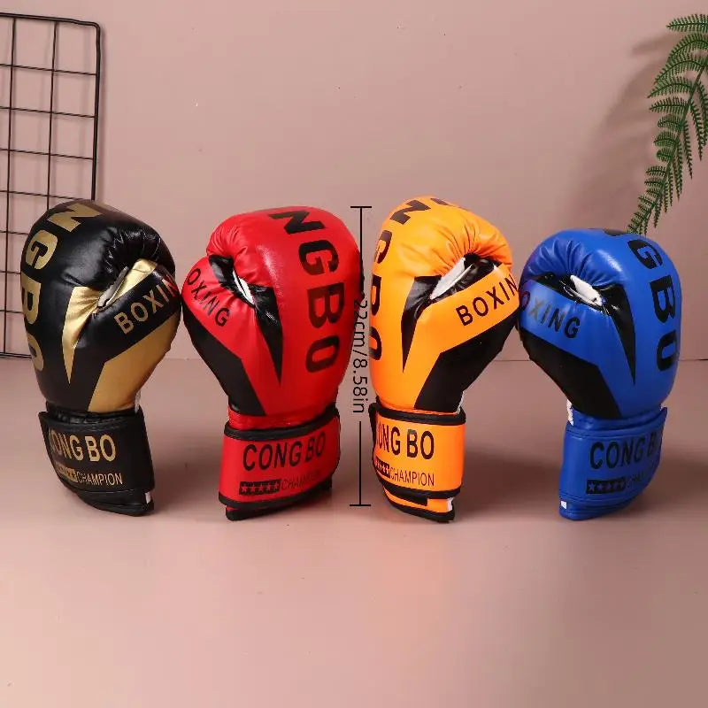 6oz Kids Boxing Gloves Breathable PU Leather for Muay Thai Karate Training Sparring