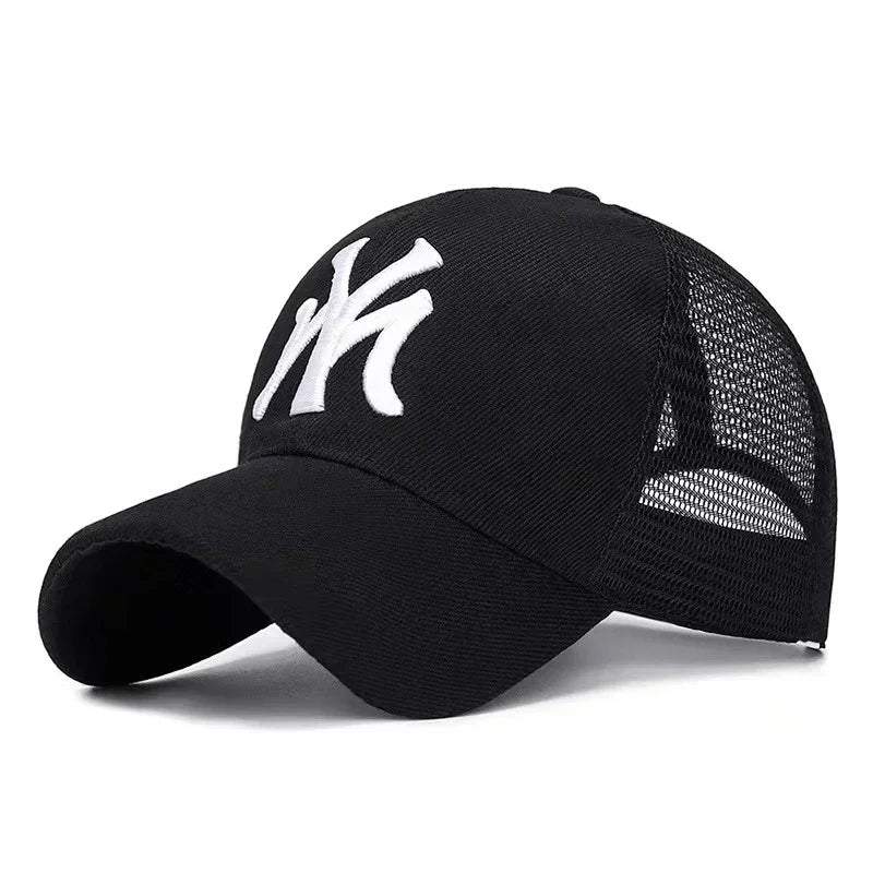 Hat Summer Embroidery Letters Breathable Duck Tongue Cap Female Sports Sun Hat Male Casual Outdoor Mesh Baseball Cap