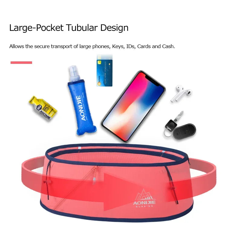 AONIJIE W8101 Hydration Running Belt Waist Pack Travel Money Bag Trail Marathon Gym Workout Fitness Mobile Phone Holder