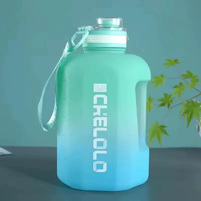 3 Liter Sports Water Bottle With Handle Large Capacity Fitness With Scale Gradient Kettle Outdoor Plastic Portable Water Bottle