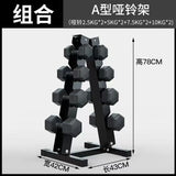 Premium Rubber Coated Hex Dumbbells 5LB-100LB Custom Home Gym Muscle Building Strength Training Fitness Equipmentpromote sales
