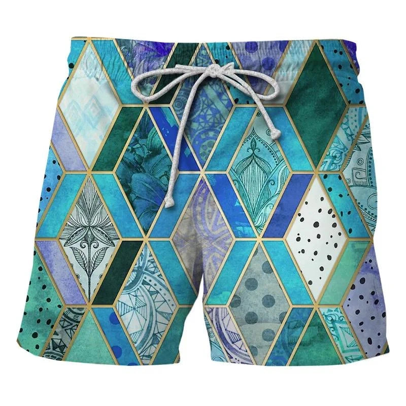 Summer Fashion Classic Colorful Leopard 3D Printed Men's Shorts Unisex Casual Beach Swimming Shorts Quick-dry Surf Board Shorts