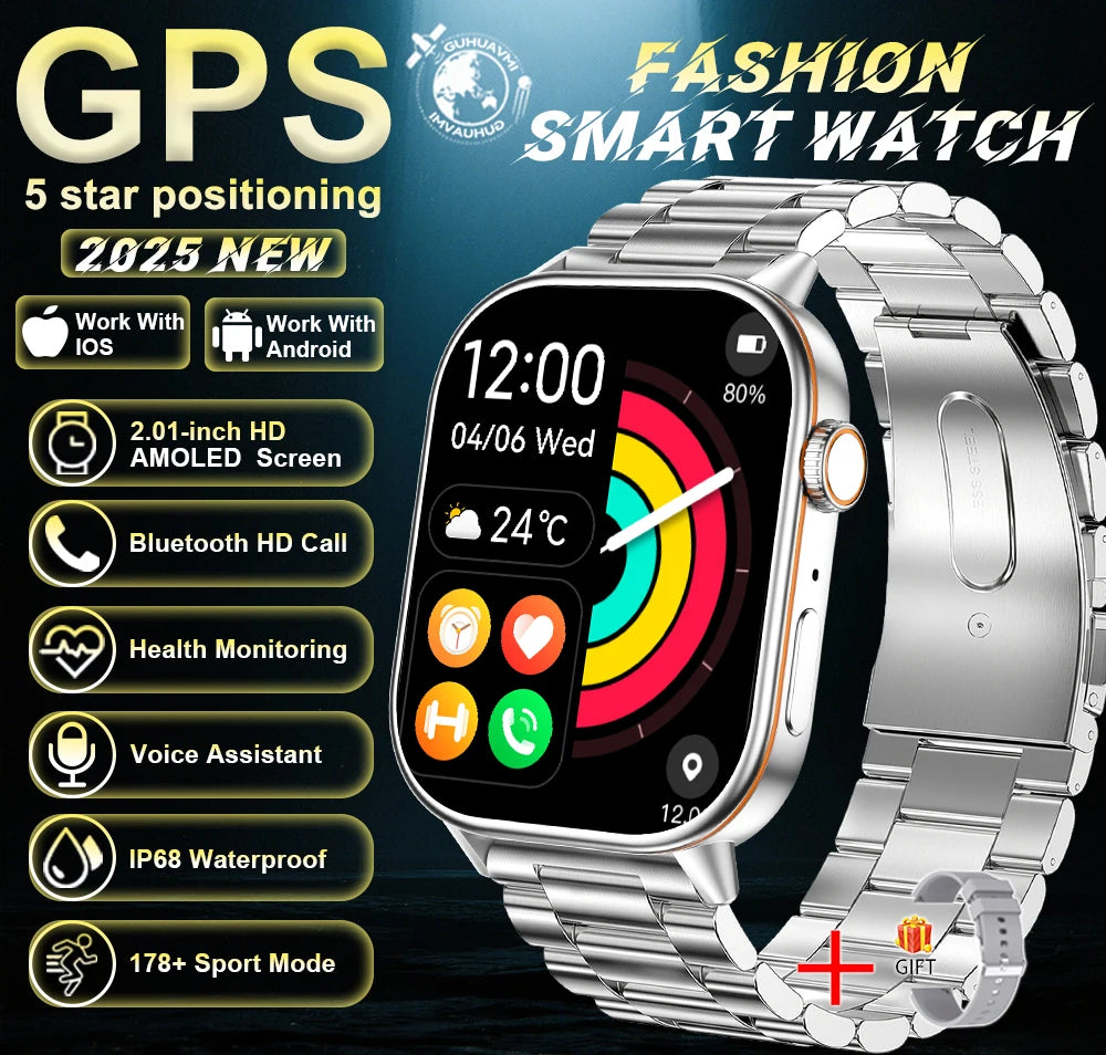 New For Android iOS Outdoor GPS SmartWatch Men 2.01