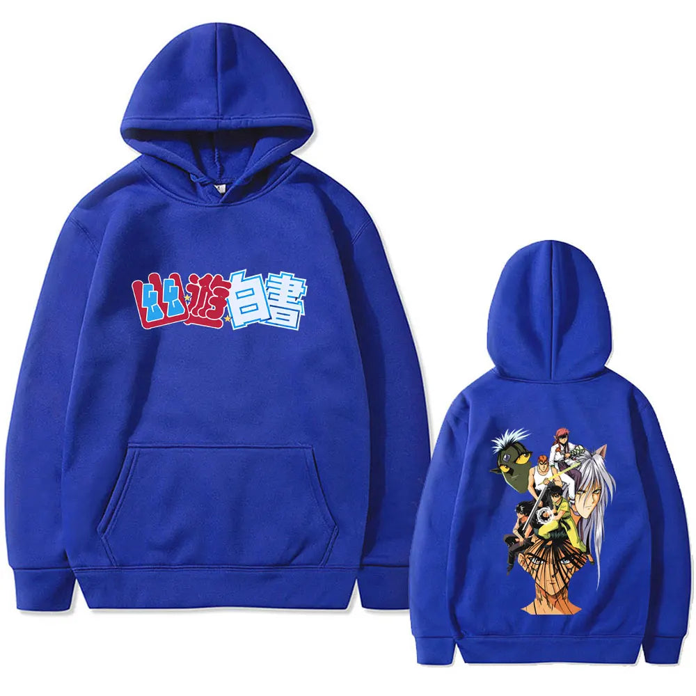 Anime YuYu Hakusho Graphic Hoodie Men Women Clothing Cartoon Oversized Pullover Hoodies Male Fashion Streetwear Unisex Tracksuit