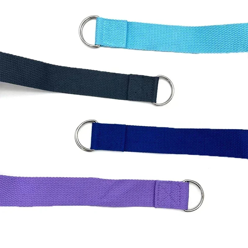 183x3.8cm Yoga Strap Cotton Exercise Yoga Belt Adjustable Woven Stretch D-Ring Buckle Fitness Stretching Bands Pilates Rope