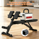 All-in-One Home Gym Roman Fitness Bench, Commercial Grade Stable Triangle Support 2 Pull Resistance Bands Non-Slip Suction Feet Adjustable Positions for Core Back Glute Hamstring Training