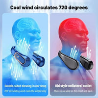 2026 New 5-Speed Neck Fan Portable Fan with 720° Dual-Sided Cooling Wind Digital Display USB Rechargeable for Outdoor Gym Office
