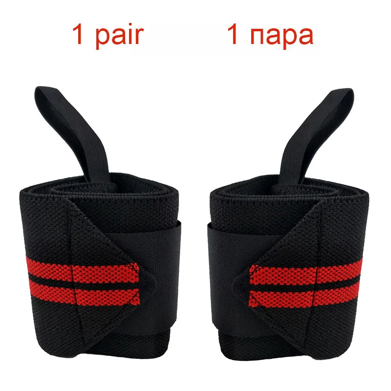 1 Pair Adjustable Bandages Weightlifting Wristbands Wrist Protector Brace Support Professional Sports Grey whole sale