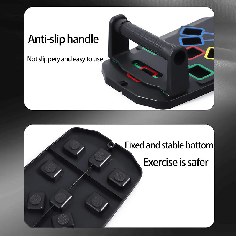 New Portable Multifunctional Push-up Board Set with Handles Foldable Fitness Equipment for Chest Abdomen Arms and Back Training