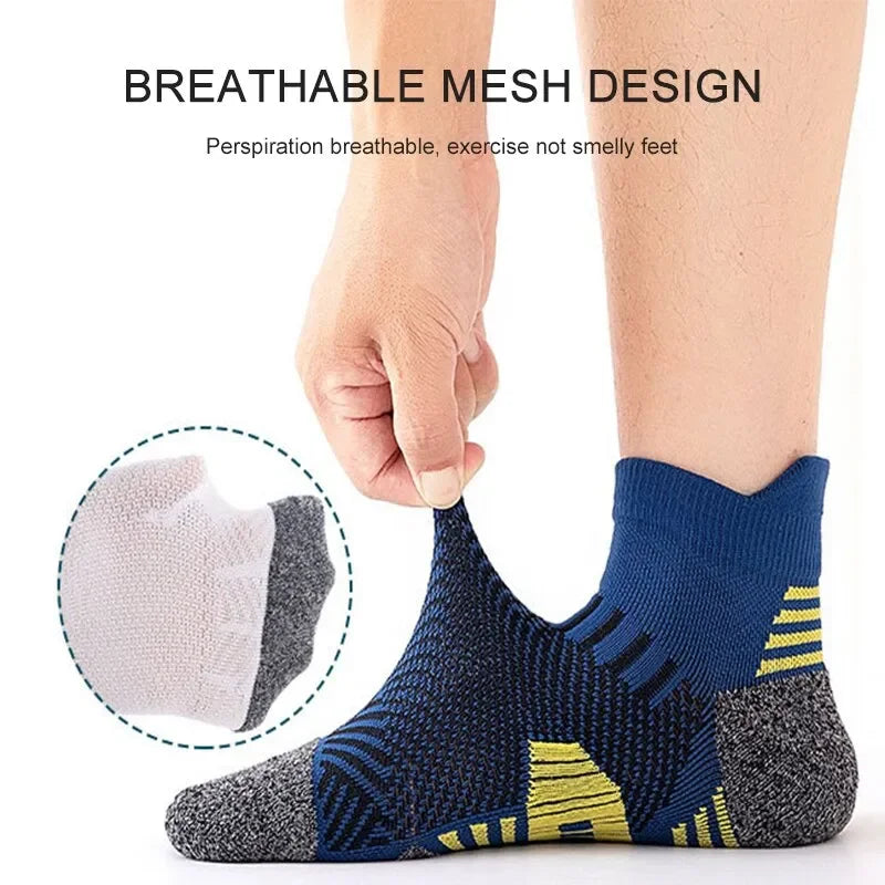 9/5/3/1 Pairs Men's Sport Socks Breathable Outdoor Running Basketball Socks Cotton Training Short Tube Socks For Men