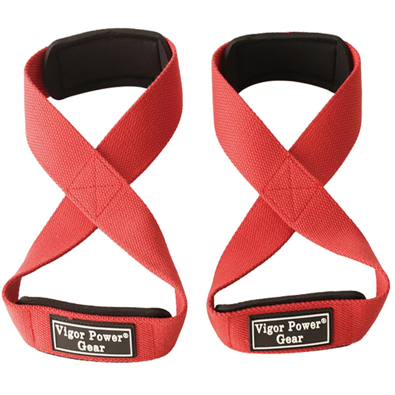 Padded Figure 8 Weight Lifting Wrist Straps Deadlift Powerlifting Belts Hand Support Strong Weightlifting Non-slip Wrist Wraps