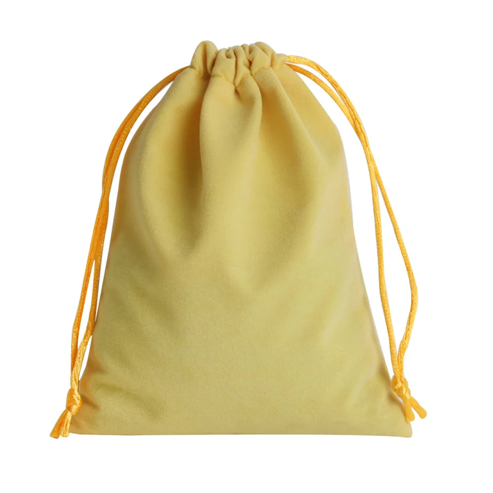 25pcs/lot Small Velvet Jewelry Bag Short Plush Multi-color For Jewelry Packing Wedding Portable Drawstring Pouch Jewelry Bag