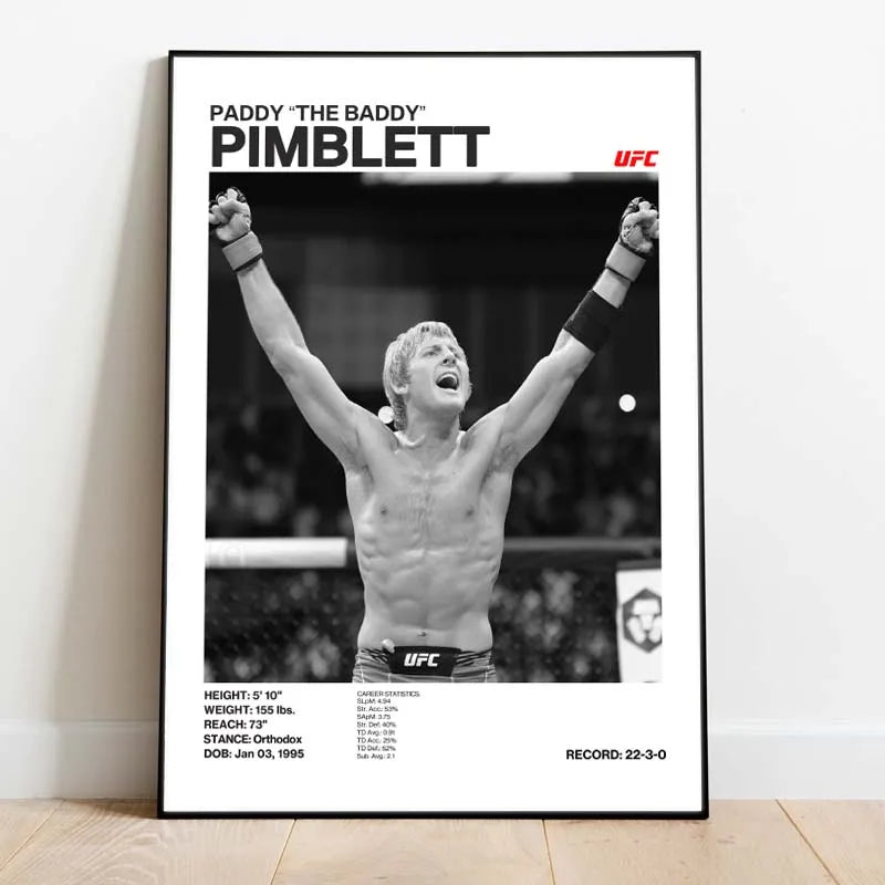 Black and White Boxing Legends ILIA TOPURIA Canvas Poster Boxing Fighting Canvas Print Painting Wall Decor for Gym Home Decor