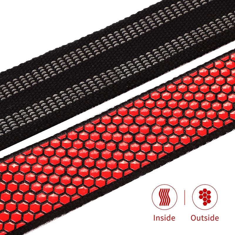 Silica Gel Non-Slip Lifting Straps for Weightlifting, Gym Non-Slip Powerlifting Straps, Strength Training Belts