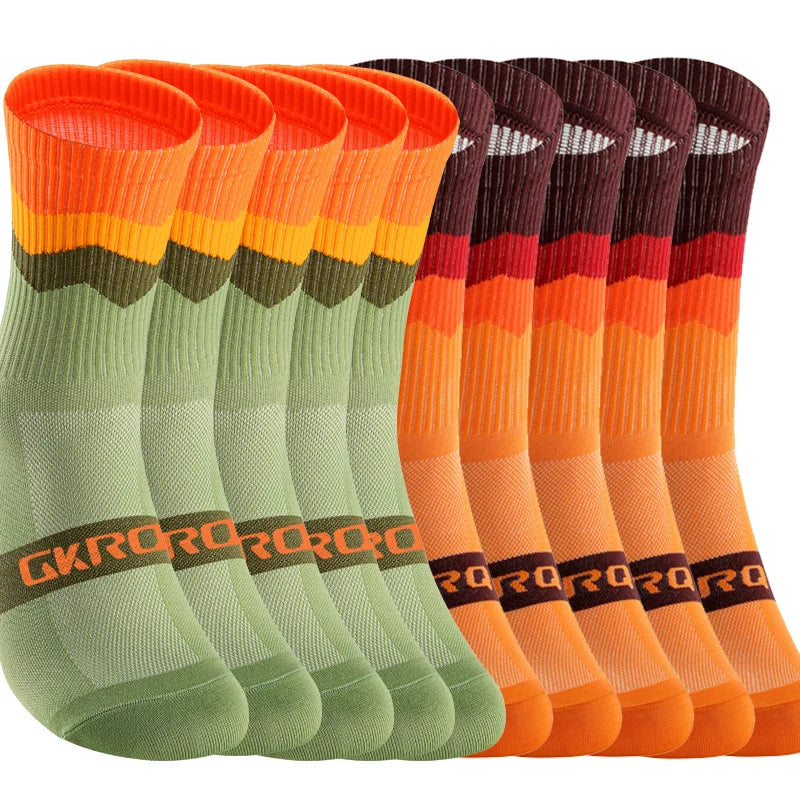 GKRQ 10 pairs  Professional Cycling Socks Breathable Road Bicycle Socks Men Women Outdoor Sports Racing e Compression Cycling Fo