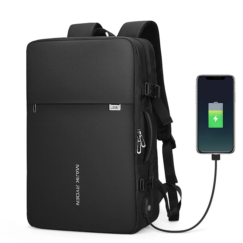 Mark Ryden 17 Inch Laptop Man Backpack  USB Charging Multi-layer Space Travel Bag Business Male Anti-Theft Mochila