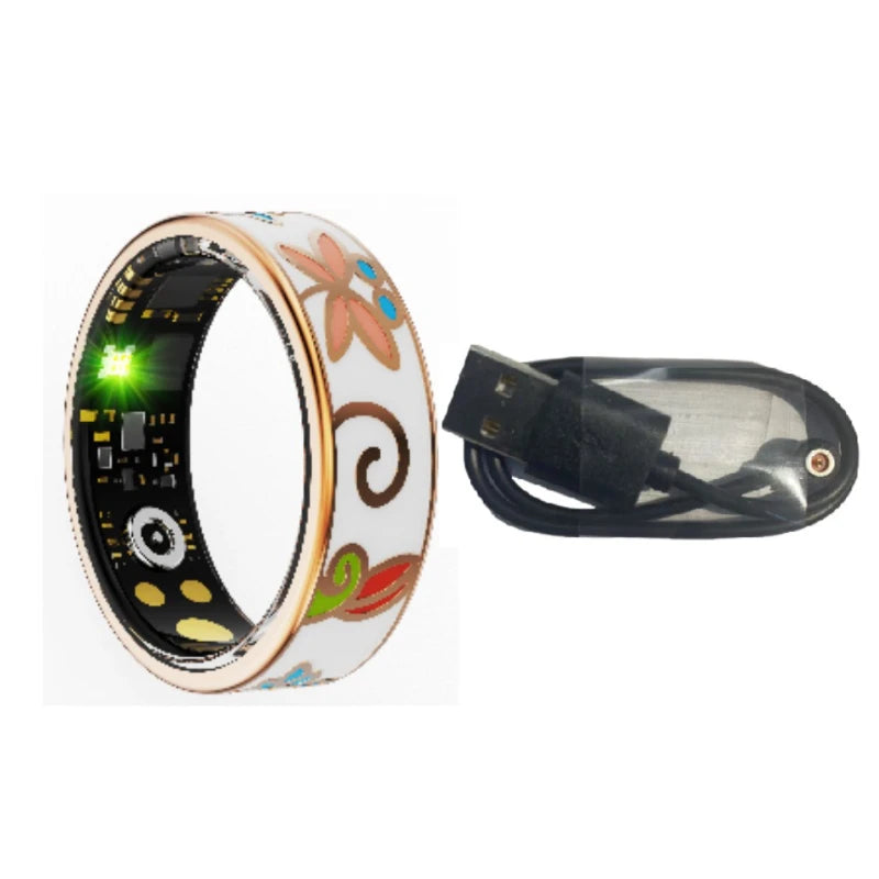 Color Smart Rings Health Monitoring Heart Rate Blood Oxygen Blood Pressure Multifunctional Ring Suitable Android 5.1 IOS 8.0