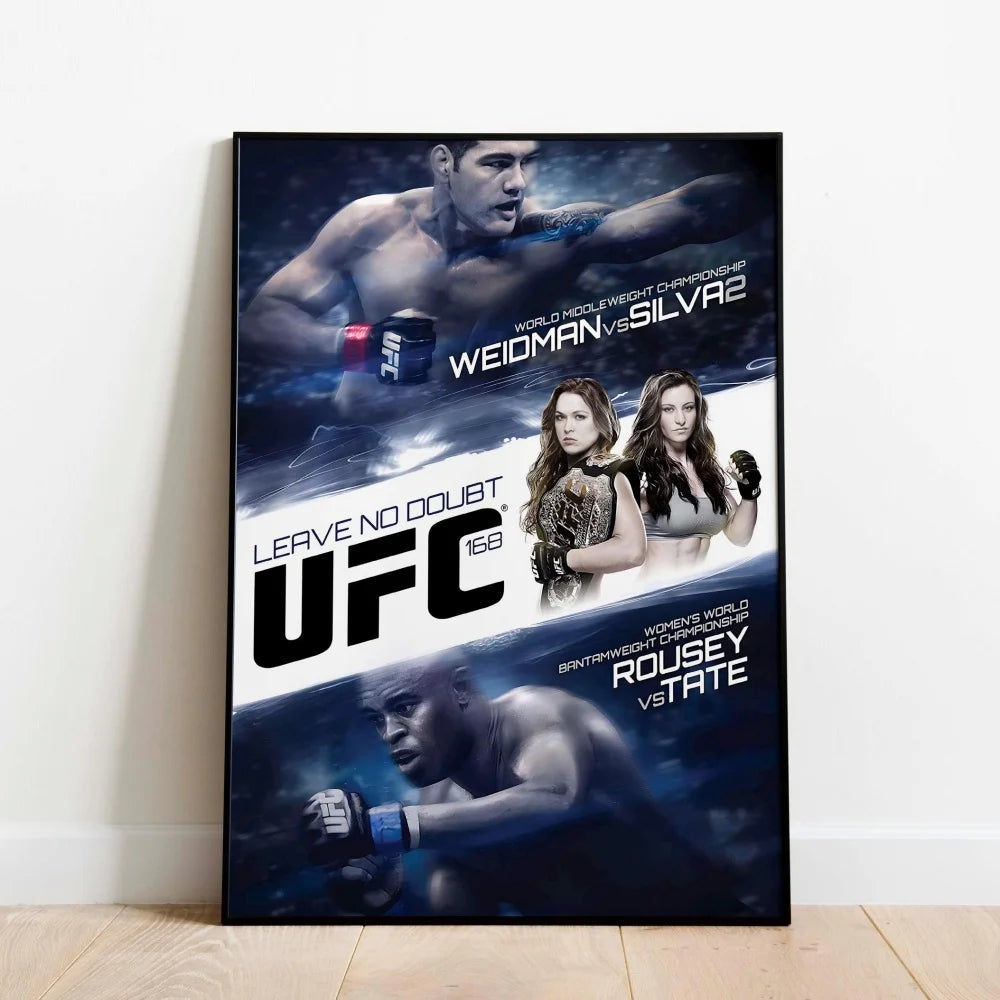 Famous Boxing Legends Posters Fighting UFC 143-180 JONES ALDO Poster Canvas Print Painting Wall Decor Gym Home Mural Cuadros