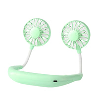 Portable Hanging Neck Fans 3-Speed Adjustable Neck Dual Fan USB Rechargeable Home OfficeOutdoor Travel