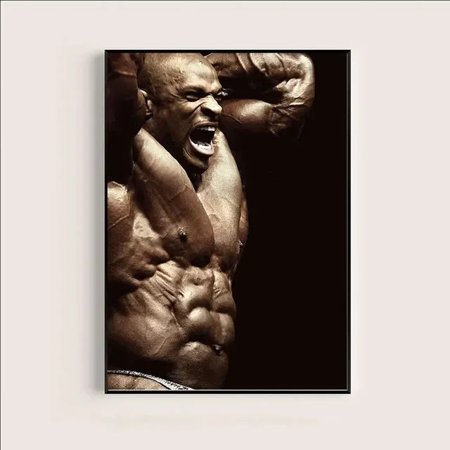 Ronnie Coleman Fitness Gym Sport Star Muscle Man Oil Canvas Painting Poster Prints  Wall Art Pictures for Living Room Home Decor