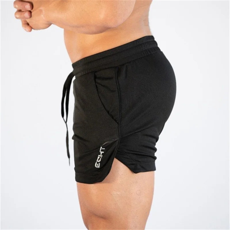 2025 NEW Fitness Sports Shorts Man Summer Gyms Workout Male Breathable Mesh Shorts Quick Dry Beach Short Pants Men Sportswear