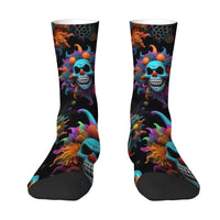 Funny Gothic Clown Skull Print Men's Socks Breathable and Skin-friendly Socks Novel Funny Harajuku Style Street Fashion Socks