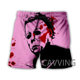 New Fashion Women/Men's 3D Print  Halloween Michael Myers  Summer Beach Shorts  Streetwear Men Quick Dry Vacation Casual Shorts