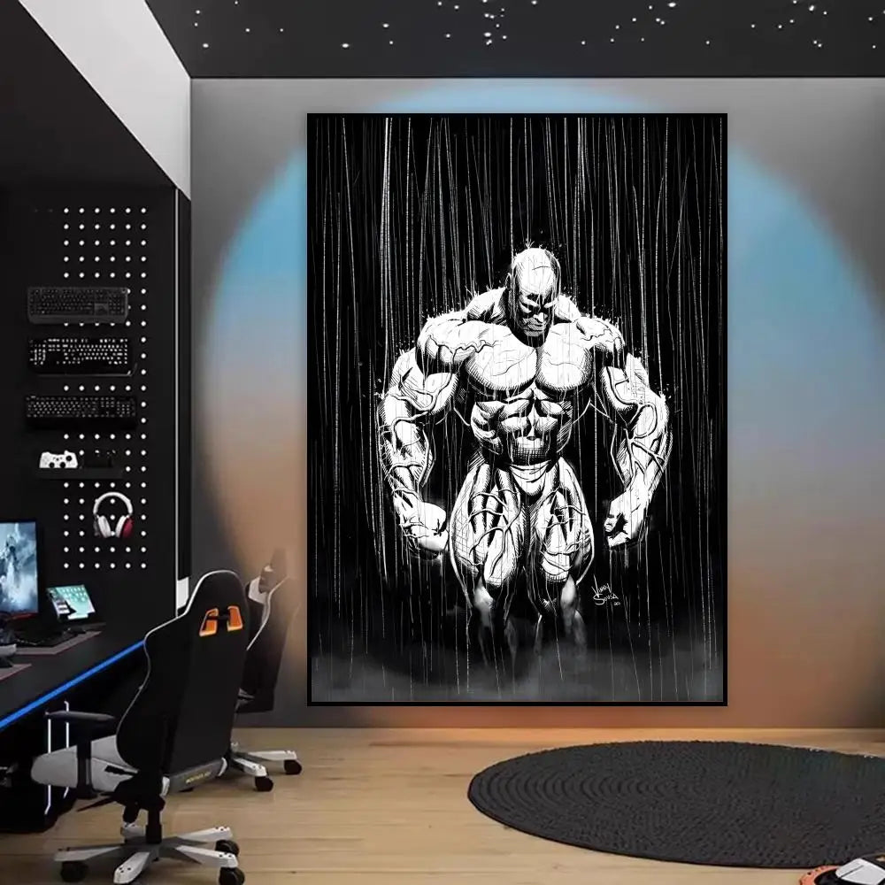 Bodybuilding Champion R-Ronnie C-Coleman Painting Calligraphy HD Canvas Poster Crease Free Waterproof All Space Wall Decor