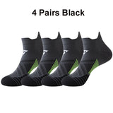 4 Pairs Ankle Marathon Socks Men Women Quick Dry Breathable Mesh Outdoor Sports Running Athletic Fitness Gym Short Socks