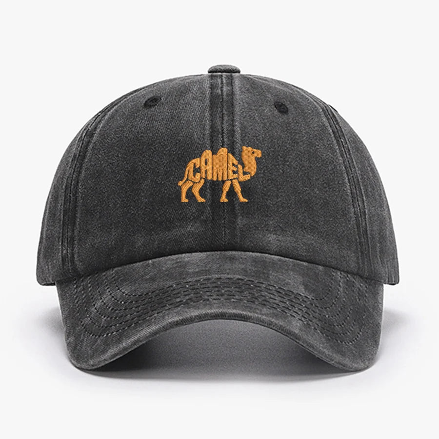 Camel Embroidered Exquisite Animal Vintage Cotton Baseball Caps Men Women Washed Hat Sports Fishing Dad Summer Peaked Cap