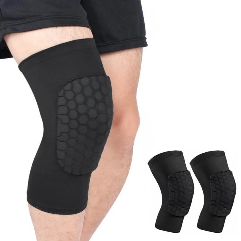 1Pcs Knee Compression Pads,Knee Sleeve Basketball Volleyball Knee Pads with Honeycomb Padding Knee Brace Soft Knee Pads