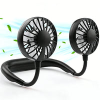Sports Wear Portable Neck Hanging Fan Lazy Charging Student USB Small Fan Neck Fan Lazy Mini Portable Office Charging Small Mute