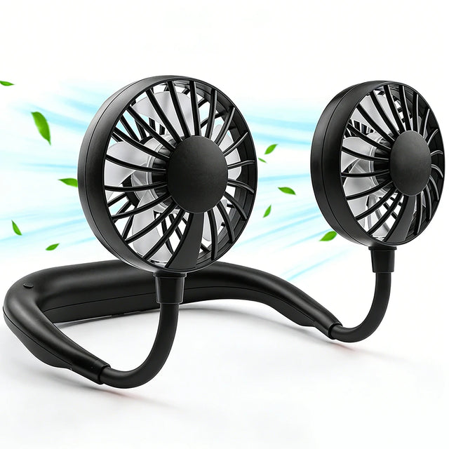 Sports Wear Portable Neck Hanging Fan Lazy Charging Student USB Small Fan Neck Fan Lazy Mini Portable Office Charging Small Mute