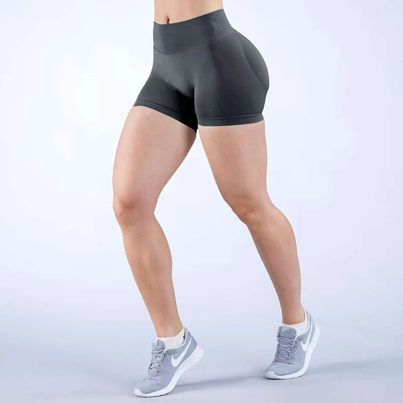 Sports Shorts Women Seamless Yoga Shorts Scrunch Bum Gym Shorts Workout Low Waist Short Leggings Booty Stretch Running Shorts