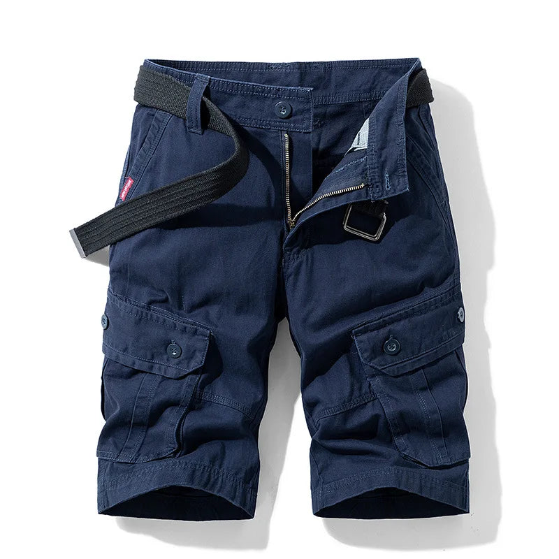 High Quality Men Cotton 100% Cargo Shorts New Summer Man Multi Pockets Casual Shorts Jogger Sportswear Pants Male Shorts Pants