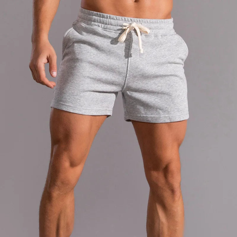 2025 Gym Summer Fitness Shorts Mens Elastic Casual Sport Shorts 2Pcs Breathable Surffing Seaside Resort Solid Running Sportswear