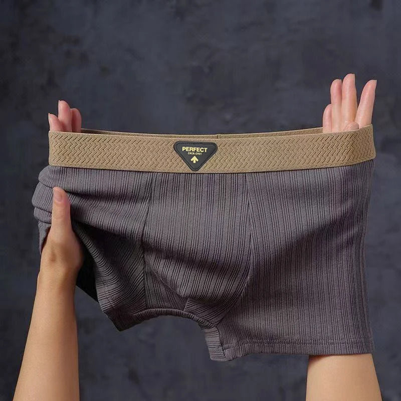 1/4pcs Pack Men Panties Cotton Underwear High Stretch Boxer Shorts Fashionable Sexy Men Underpant Plus Size L-4XL Breathable Men