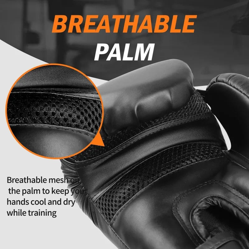 6/8/10/ 12 /14 /16oz Boxing Gloves PU Leather Muay Thai Guantes De Boxeo Free Fight MMA Sandbag Training Glove For Men Women