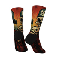 Harajuku Retro Gothic Skull Street Fashion Socks Novelty Trend Hip Hop Crew Socks Comfortable Breathable Non-slip Casual Socks