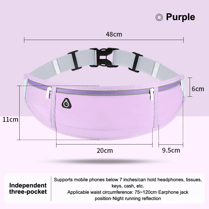 [F] Sports Waist Pack Women Men Running Belt Waist Bag Waterproof Waist Bag Wallet Men Pouch Belt Portable Phone Holder Gym