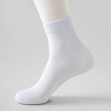 2026 New Spring Summer 10 Pairs Men's Business Casual Ice Silk Mid-Calf Socks Breathable Sweat Absorbing Ultra Thin Work Socks