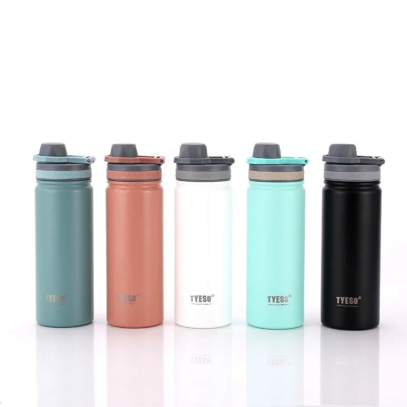 Tyeso 530/750ML Thermos Bottle Stainless Steel Vacuum Flask Travel Cup Insulated Water Bottle Sport Thermal Cup Mug Hot Cold Mug