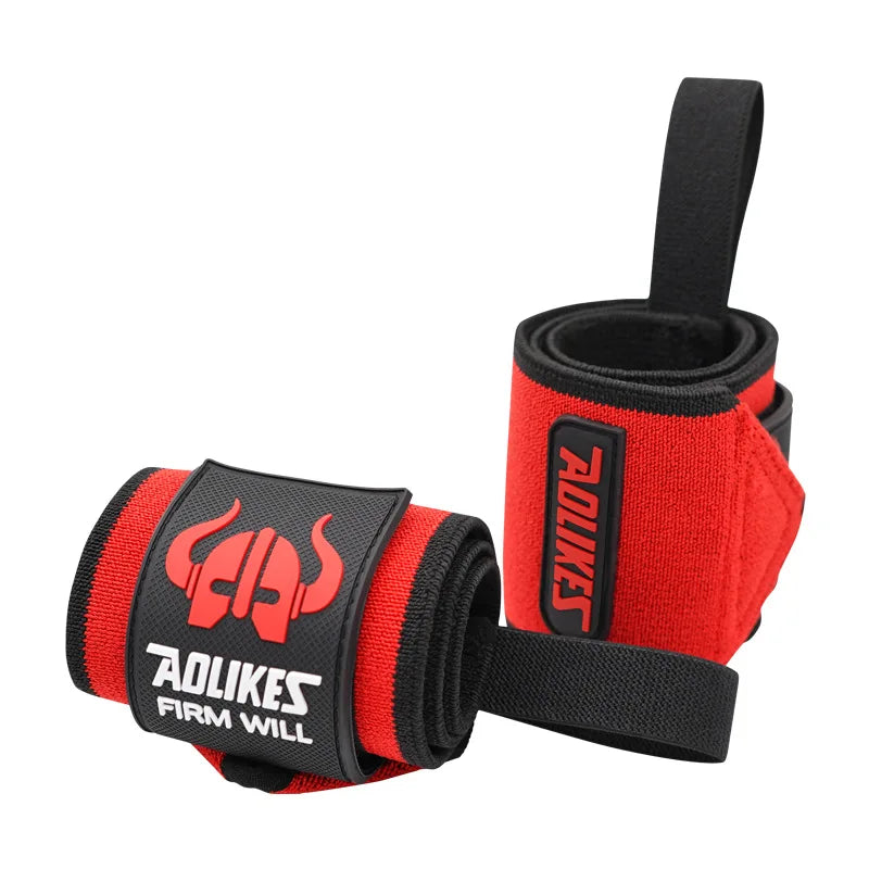 AOLIKES 1 Pair Wrist Support Fitness Wristbands For Protect Wrist During GYM Workouts Ideal for Intense Bench Press Deadlift